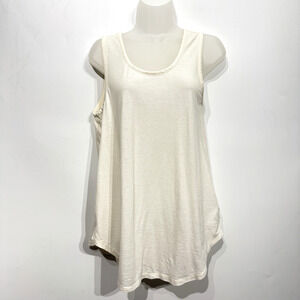 Toad & Co. Womens Organic Cotton Tie Back Tank Top Sz M Ivory Minimalist Neutral